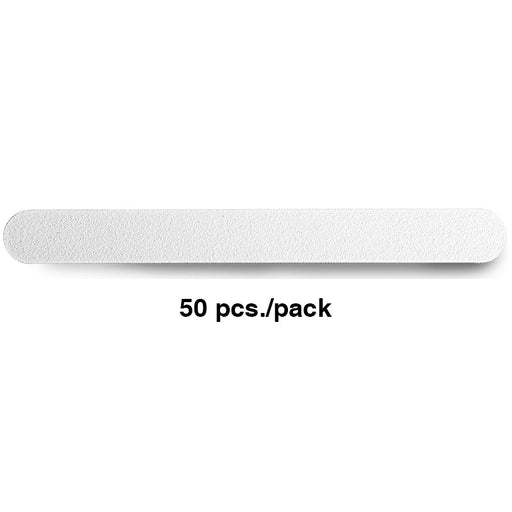 Cre8tion Disposable Mini Nail File Wood Center White, Grit 180/180, CASE (Pk: 100 packs/case)