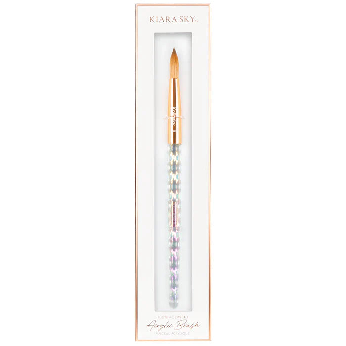 Kiara sky Kolinsky Clear Acrylic Brush, Size #08, 45390, KAB10008C