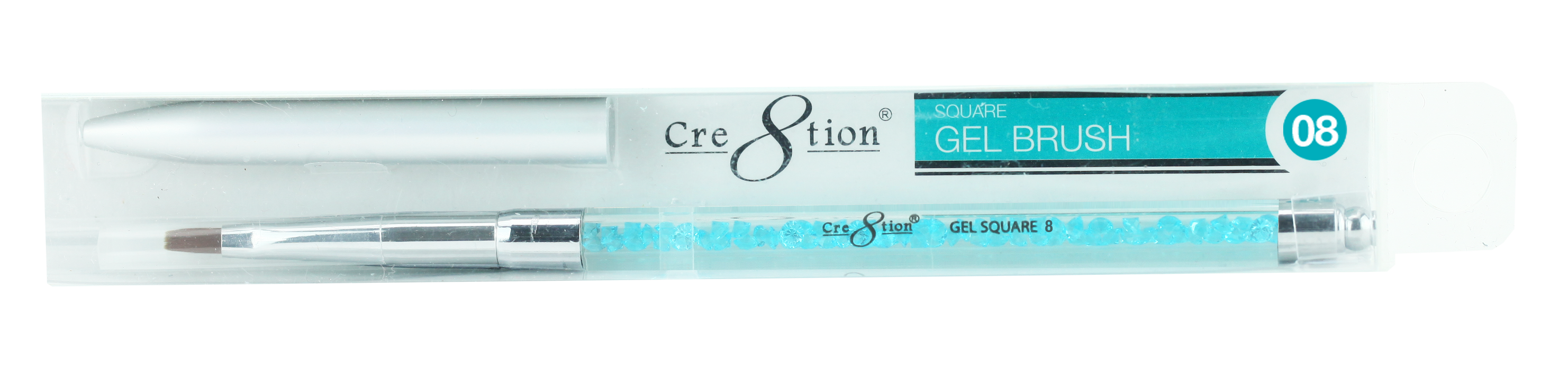 Cre8tion Synthetic Dark Brown Hair Gel Brush - Square, #08 (Pk: 5 pcs/pack)