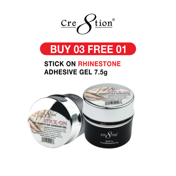 Cre8tion Stick-On Nail Rhinestone Adhesive Gel (NEW), THIN (Red), 5g, O1101-0718. 000
