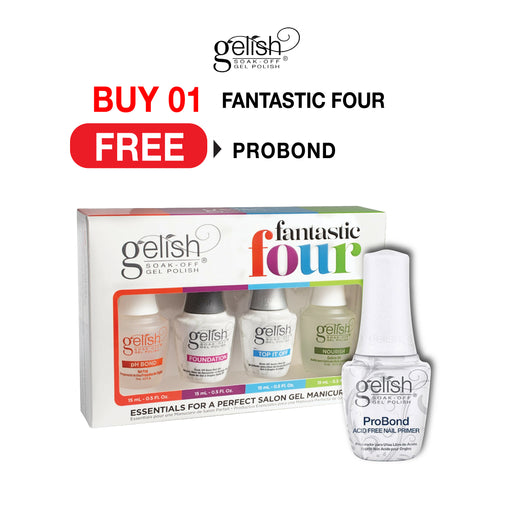 Gelish Fantastic Four Gel Manicure Treatments (Packing: 24 sets/case). Buy 01 Fantastic Four Free 01 Probond