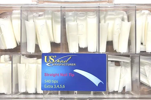 USN Straight Natural Nail Tip BOX (Pk: 544 pcs/box, 96 boxes/case)