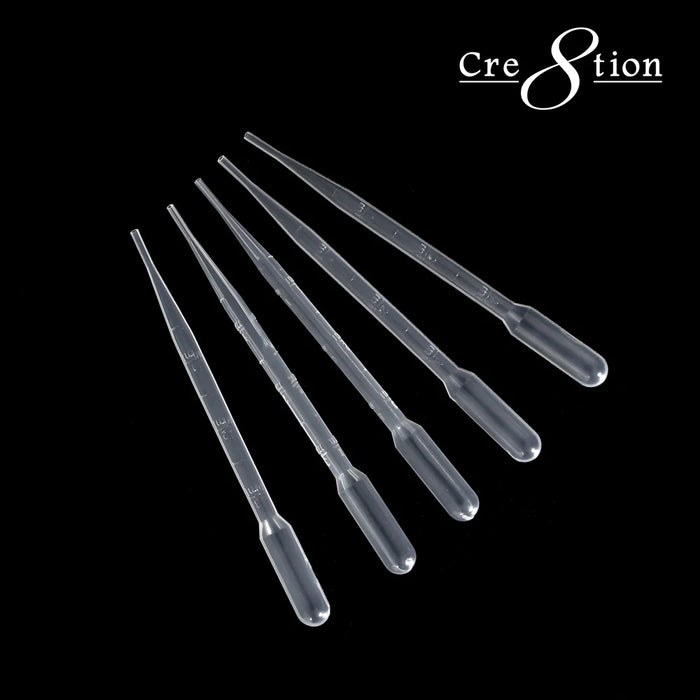 Cre8tion Plastic Liquid Dropper, 3ml (Pk: 5pcs/bag)