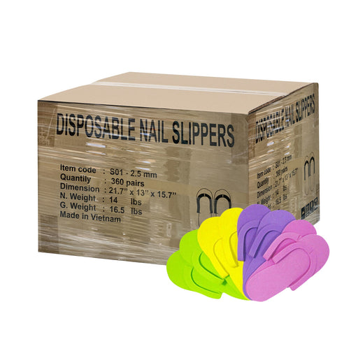 Airtouch Disposable Sewing Pedicure Slippers 2.5mm, CASE (PK:360 pairs/case)