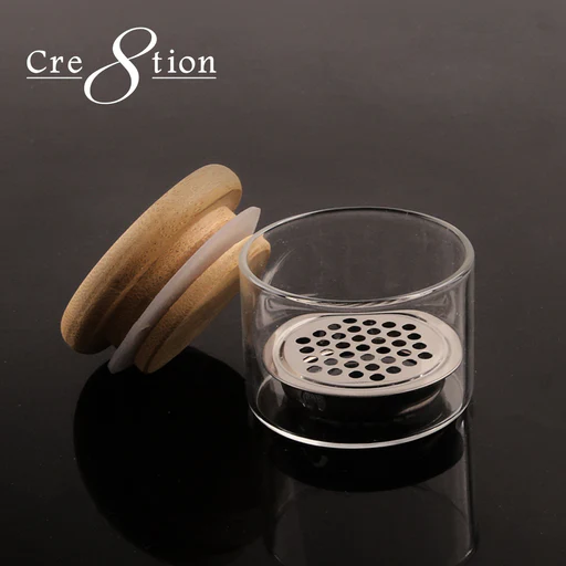 Cre8tion Brush Cleaner Jar With Bamboo Cap, 17980