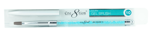 Cre8tion Synthetic Dark Brown Hair Gel Brush - Square, #10 (Pk: 5 pcs/pack)