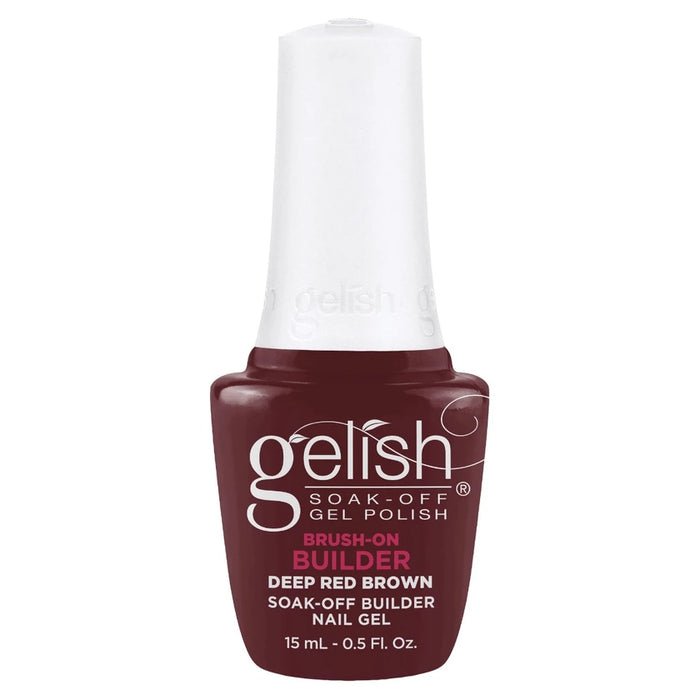 Gelish Brush-On Builder, DEEP RED BROWN, 0.5oz (Pk: 72pcs/case)