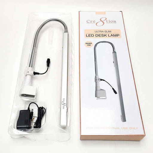 Cre8tion Ultra-Slim - Led Desk Lamp 12W, Silver
