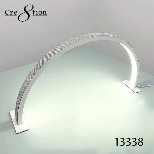 Cre8tion LED Lamp, Half Moon Light, White with Rhinestones, 13338