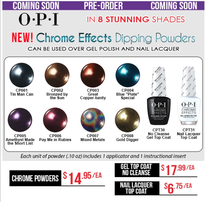 OPI Chrome Effects Dipping Powder, CP004, Blue "Plate" Special, 0.1oz