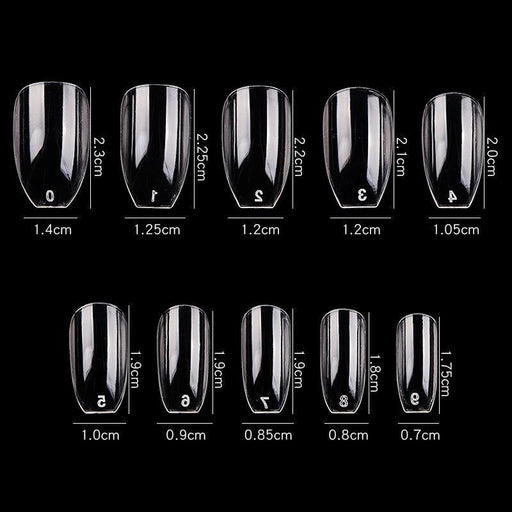Cre8tion Special Shape - Clear Short Coffin 08 (Pk: 500 pcs/box, 100 boxes/case)