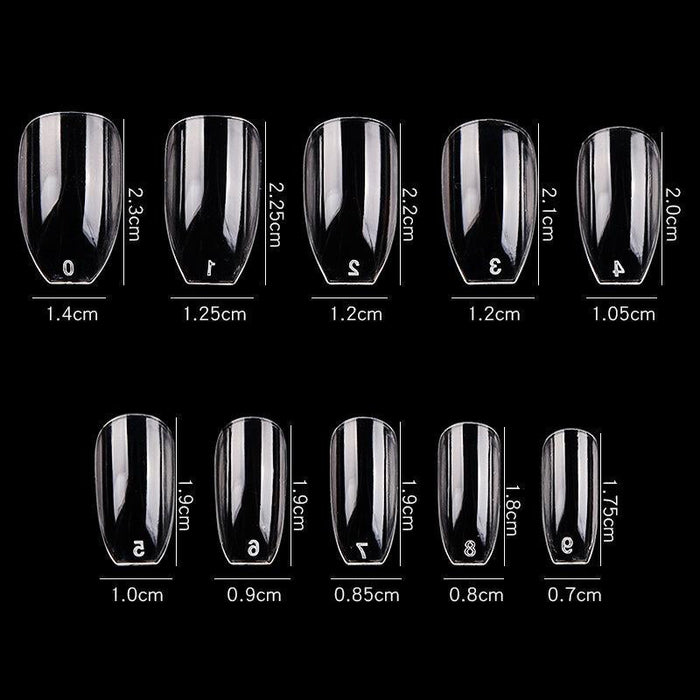 Cre8tion Special Shape - Clear Short Coffin 08 (Pk: 500 pcs/box, 100 boxes/case)