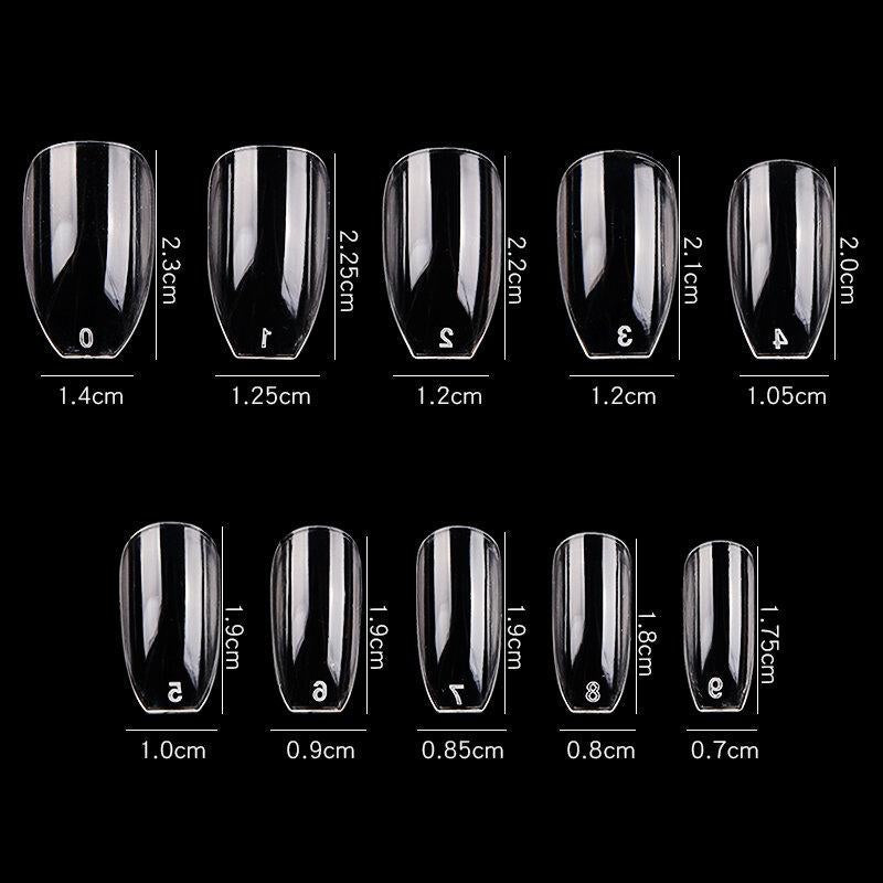 Cre8tion Special Shape - Clear Short Coffin 08 (Pk: 500 pcs/box, 100 boxes/case)