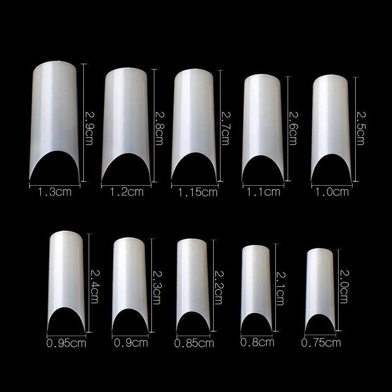 Cre8tion Special Shape Natural Tips, 10-STRAIGHT, E26N (Pk: 500 pcs/box)