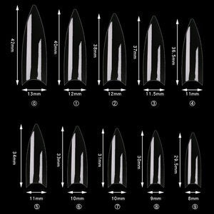 Cre8tion Special Shape Clear Tips, 12-WIDE STILETTO, 500 pcs/box, 15154 (Packing: 100 boxes/case)