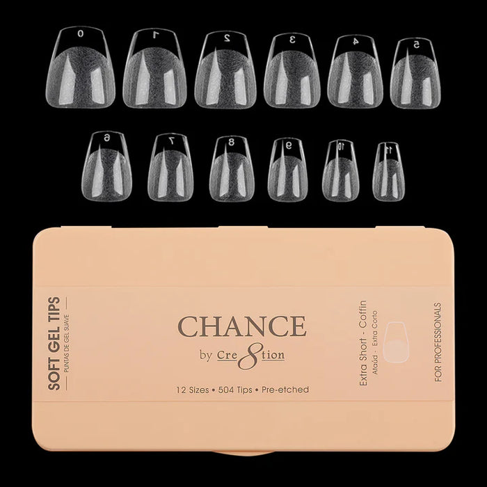 Chance Soft Tips COFFIN EXTRA SHORT, Box of Tips (Pk: 504pcs/box)