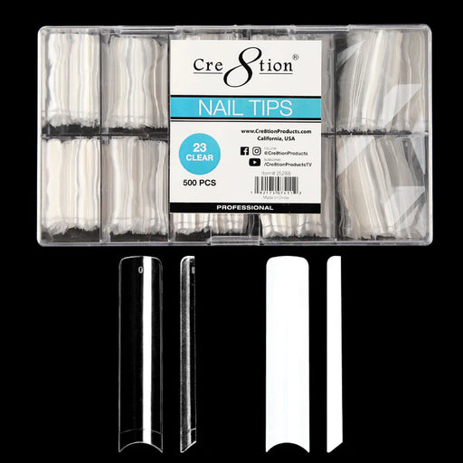 Cre8tion Special Shape, #23 Clear, Longer Straight (Pk: 500 pcs/box, 100 boxes/case)
