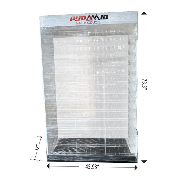 Pyramid 3in1 Nail Products Display Rack, 14 ROWS OK0529VD