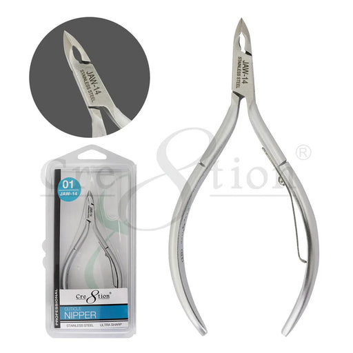 Cre8tion Stainless Steel - Cuticle Nippers #01, Size 14 (Pk: 10 pcs/box, 400 pcs/case)