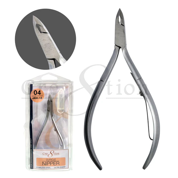 Cre8tion Stainless Steel - Cuticle Nippers #04, Size 16 (Pk: 10 pcs/box, 400 pcs/case)