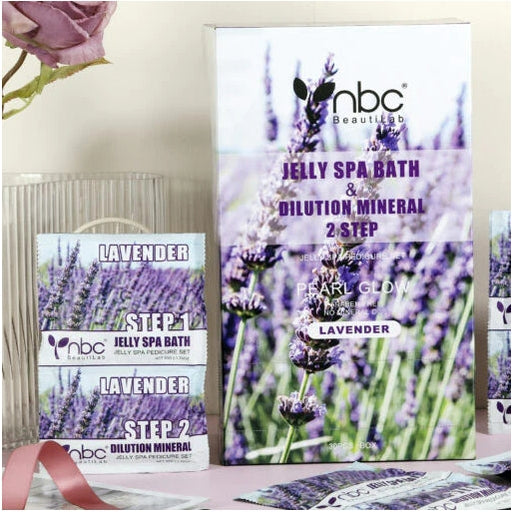 NBC Pedicure JELLY Spa 2 Step, CASE, LAVENDER (Pk: 30 sets/box)