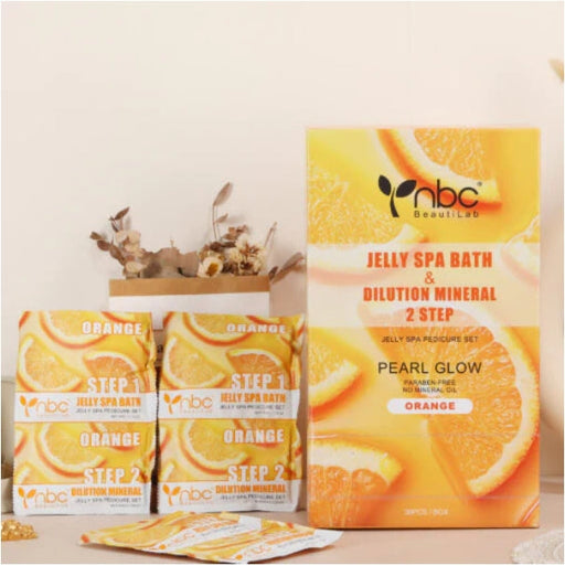 NBC Pedicure JELLY Spa 2 Step, CASE, ORANGE (Pk: 30 sets/box)