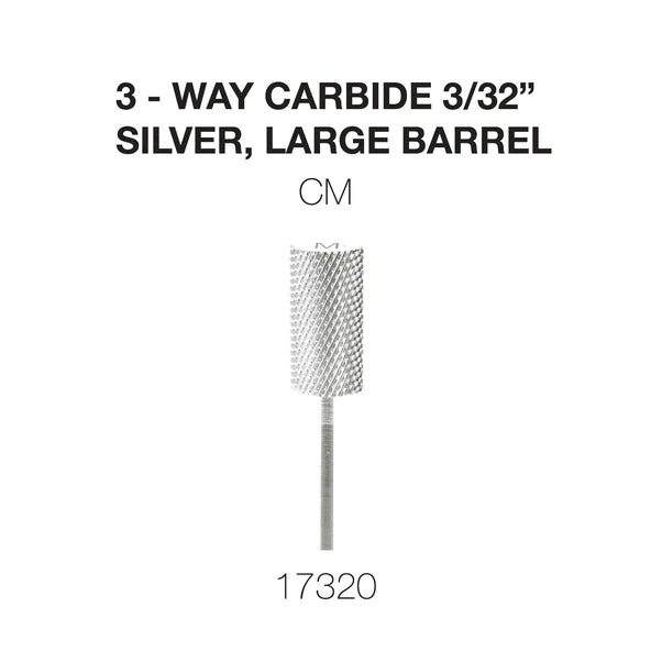 Cre8tion 3-Way Carbide Silver, Large Barrel CM 3/32