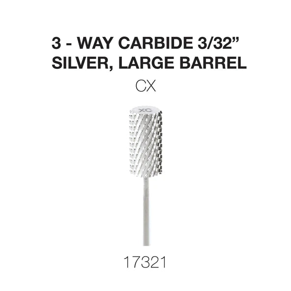 Cre8tion 3-Way Carbide Silver, Large Barrel CX 3/32