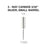Cre8tion 3-Way Carbide Silver, Small Barrel CX 3/32
