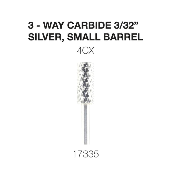 Cre8tion 3-Way Carbide Silver, Small Barrel C4X 3/32