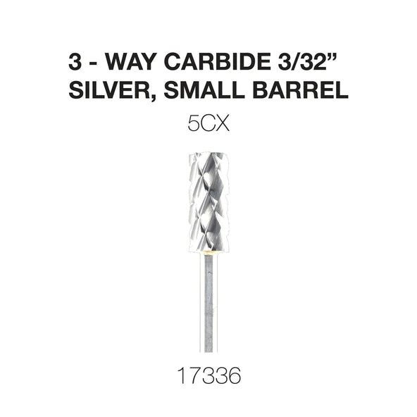 Cre8tion 3-way Carbide Silver, Small Barrel C5X 3/32", 17336 OK0225VD