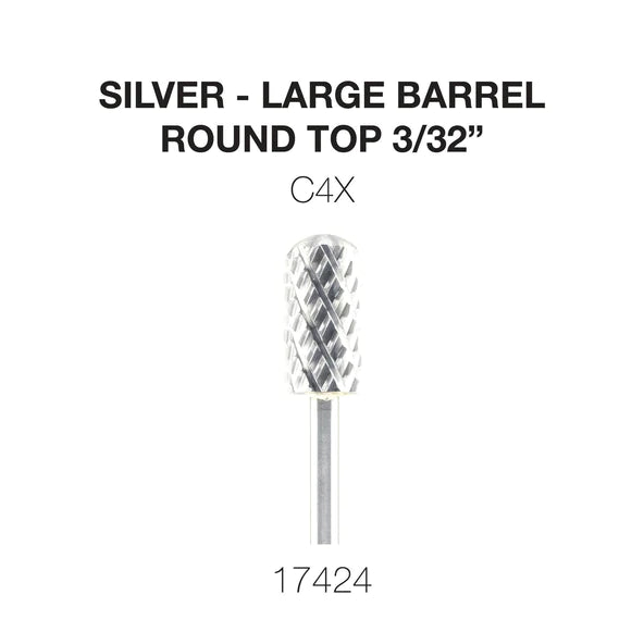 Cre8tion Carbide, Round Top Silver, Large Barrel, C4X 3/32", 17424