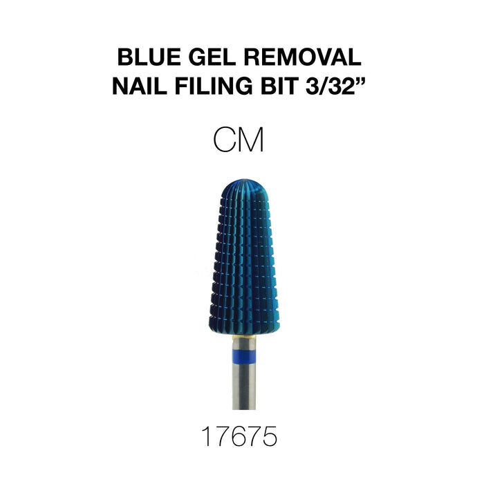 Cre8tion Blue Gel Removal Nail Filling Bit, MEDIUM, 3/32''