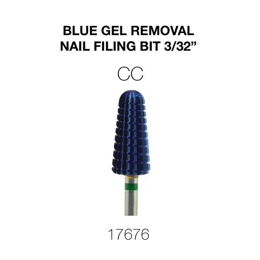 Cre8tion Blue Gel Removal Nail Filling Bit, COARSE, 3/32