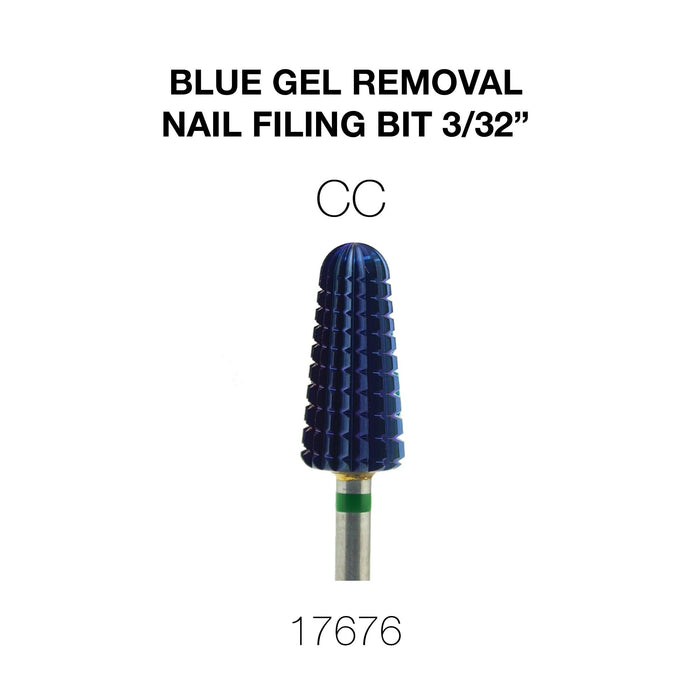Cre8tion Blue Gel Removal Nail Filling Bit, COARSE, 3/32
