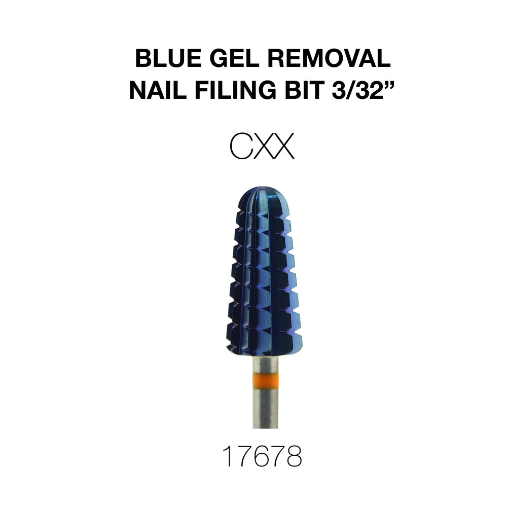 Cre8tion Blue Gel Removal Nail Filling Bit, XX-COARSE, 3/32''