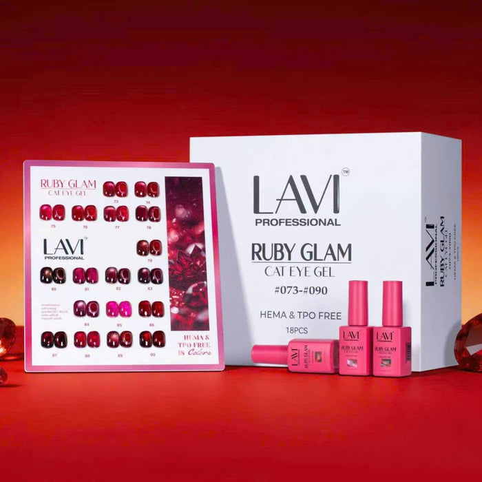LAVI Cat Eye Kit (18 colors) - RUBY GLAM (#073 - #090) Collection