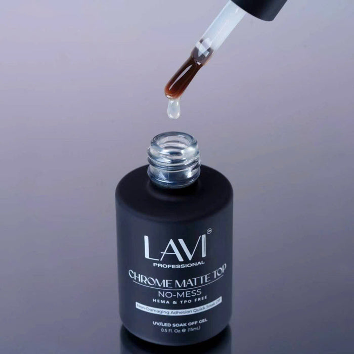 LAVI Chrome Matte Top Coat 0.5oz (HEMA & TPO Free)