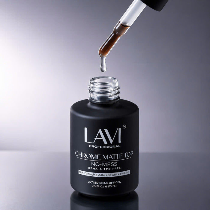 LAVI Chrome Matte Top Coat 0.5oz (HEMA & TPO Free)