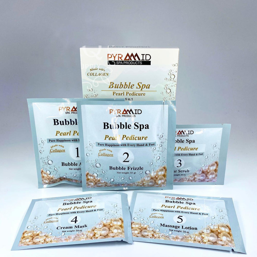 Pyramid BUBBLE SPA Pedicure 5in1 (Made with Collagen), PEARL, (Pk: 50 pack/case)