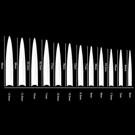 Cre8tion Special Shape - 17 Natural Super Long Stiletto (Pk: 12 pcs/box, 12 boxes/pack)