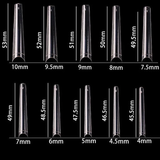 Cre8tion Special Shape - Clear Longer Coffin 18 (pk: 500 pcs/box, 100 boxes/case