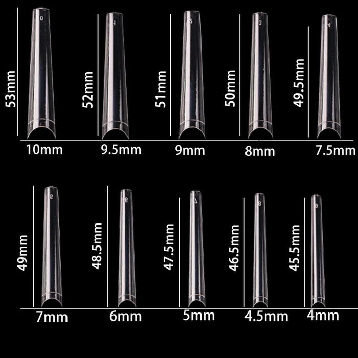 Cre8tion Special Shape - Clear Longer Coffin 18 (pk: 500 pcs/box, 100 boxes/case