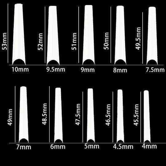 Cre8tion Special Shape - Natural Longer Coffin 18 (Pk: 500 pcs/box, 100 boxes/case)