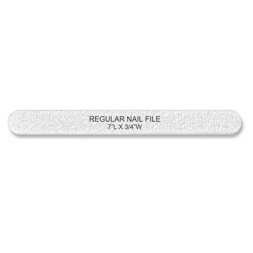 Cre8tion Nail Files REGULAR WHITE Sand, Grit 100/100, 07011 (Packing: 50 pcs/pack, 40 packs/case)
