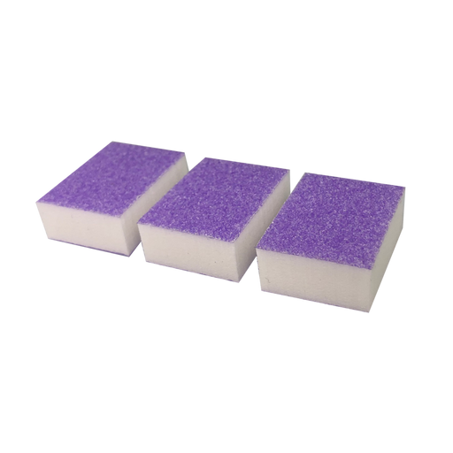 Cre8tion Disposable MINI Buffer (Made In Korea), White Foam, Purple Grit 60/100, 06084, CASE (Packing: 1,500pcs/case)