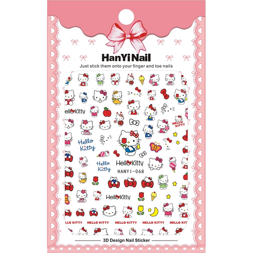 Cre8tion Nail Art Sticker, Hello Kitty Collection, 01, 1101-1103 OK1018VD