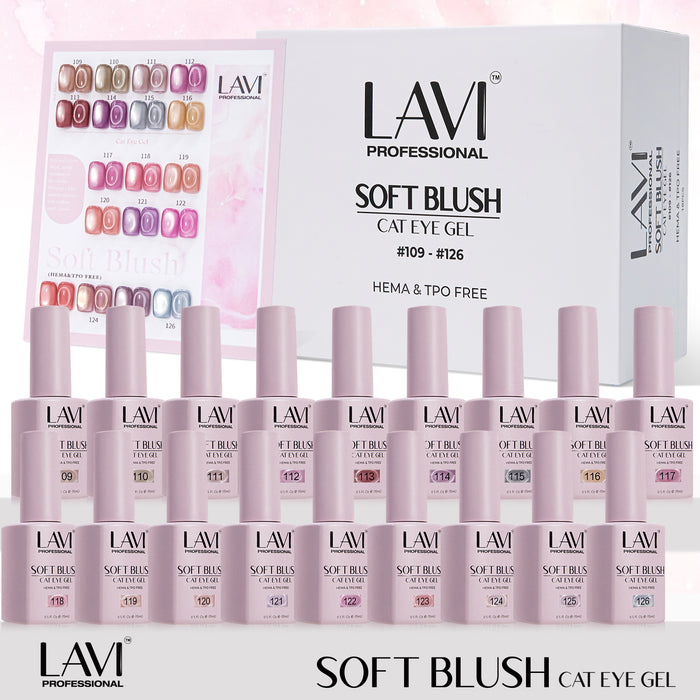 LAVI Cat Eye Kit (18 colors) - SOFT BLUSH (#109 - #126) Collection