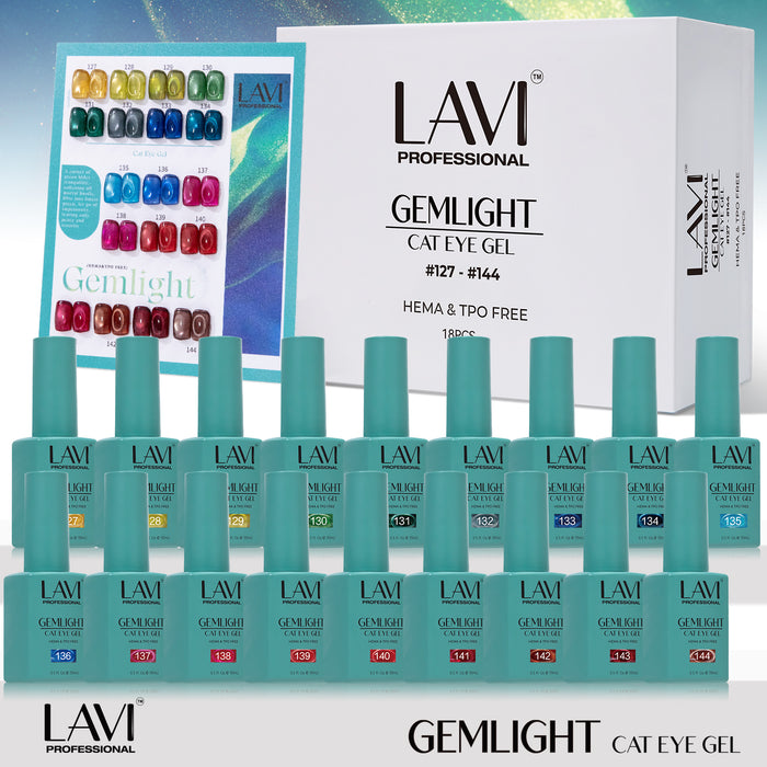 LAVI Cat Eye Kit (18 colors) - GEMLIGHT (#127 - #144) Collection