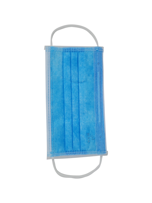 CCE Disposable 4 Ply Face Mask, Blue, BOX, 50pcs/box (Packing: 50 boxes/case)